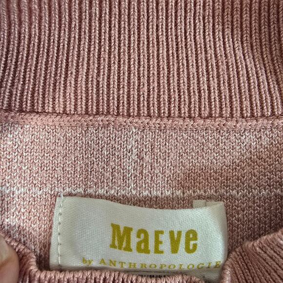 Maeve by Anthropologie Mock Neck Pink Sweater Top - Picture 7 of 10